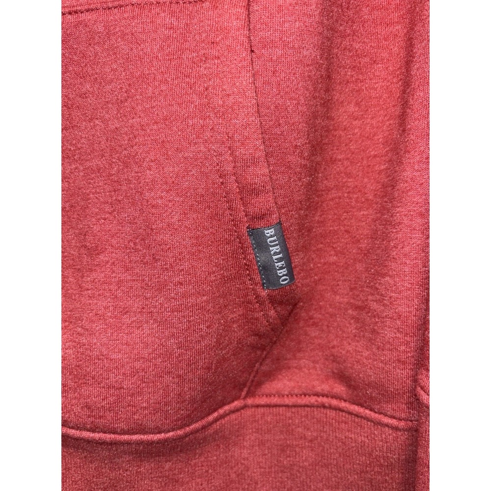 Burlebo Men's Red Fleece Pullover Hoodie Greatness Graphic Logo Size L - Picture 4 of 5